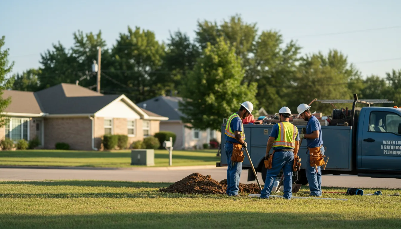 Residential water line and bathroom plumbing service in Pierce City, MO